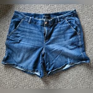 Maurices 24W Dark Blue Jean Shorts